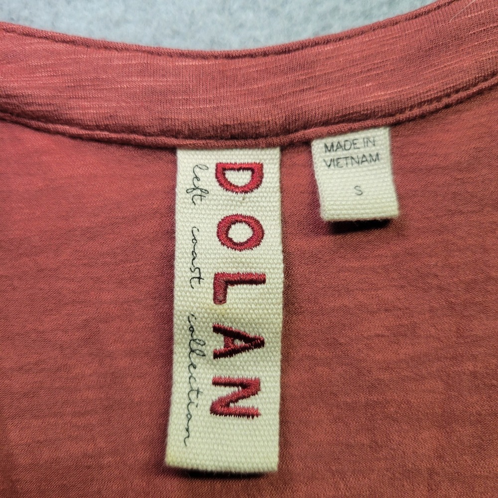 Dolan Left Coast Collection Mixed Media Tank Dress Rose Terracotta V-Neck Small - Picture 4 of 11